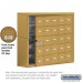 Salsbury Cell Phone Storage Locker - with Front Access Panel - 5 Door High Unit (8 Inch Deep Compartments) - 25 A Doors (24 usable) - Gold - Surface Mounted - Master Keyed Locks